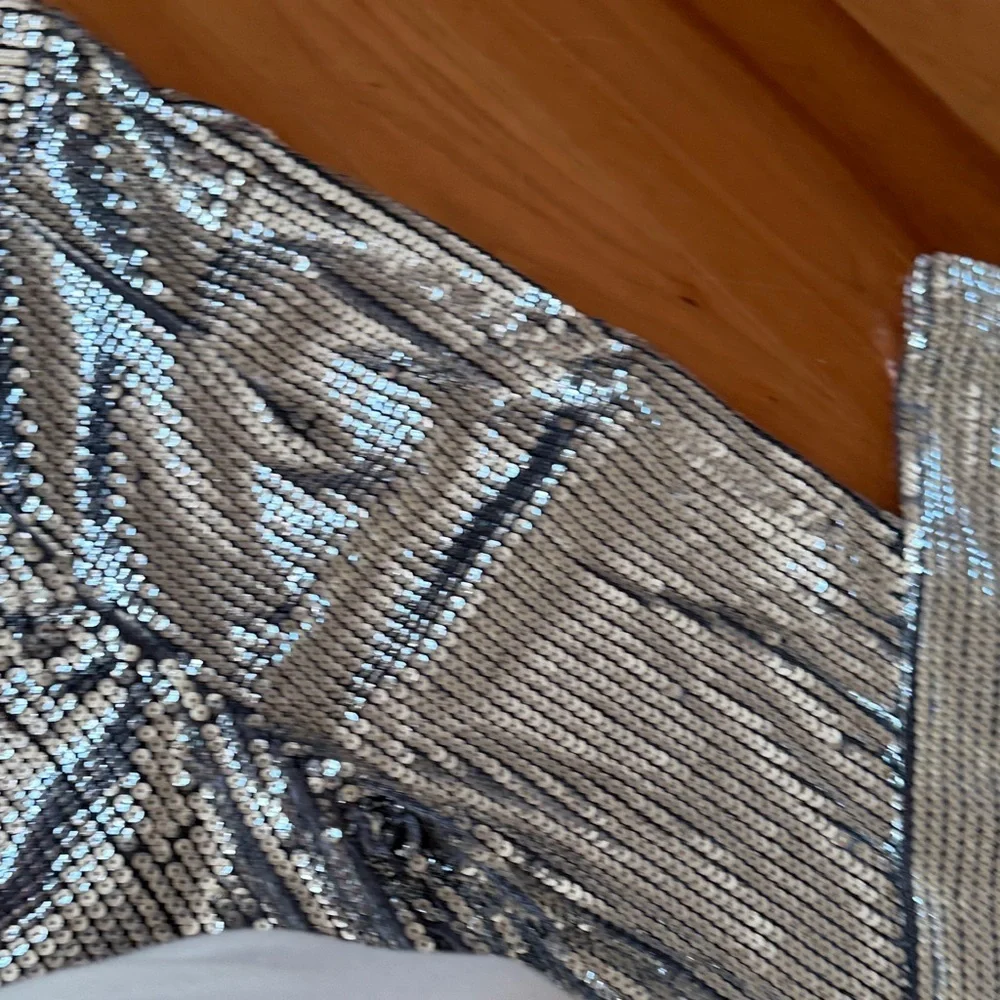 Boohoo Metallic Sequin Trousers